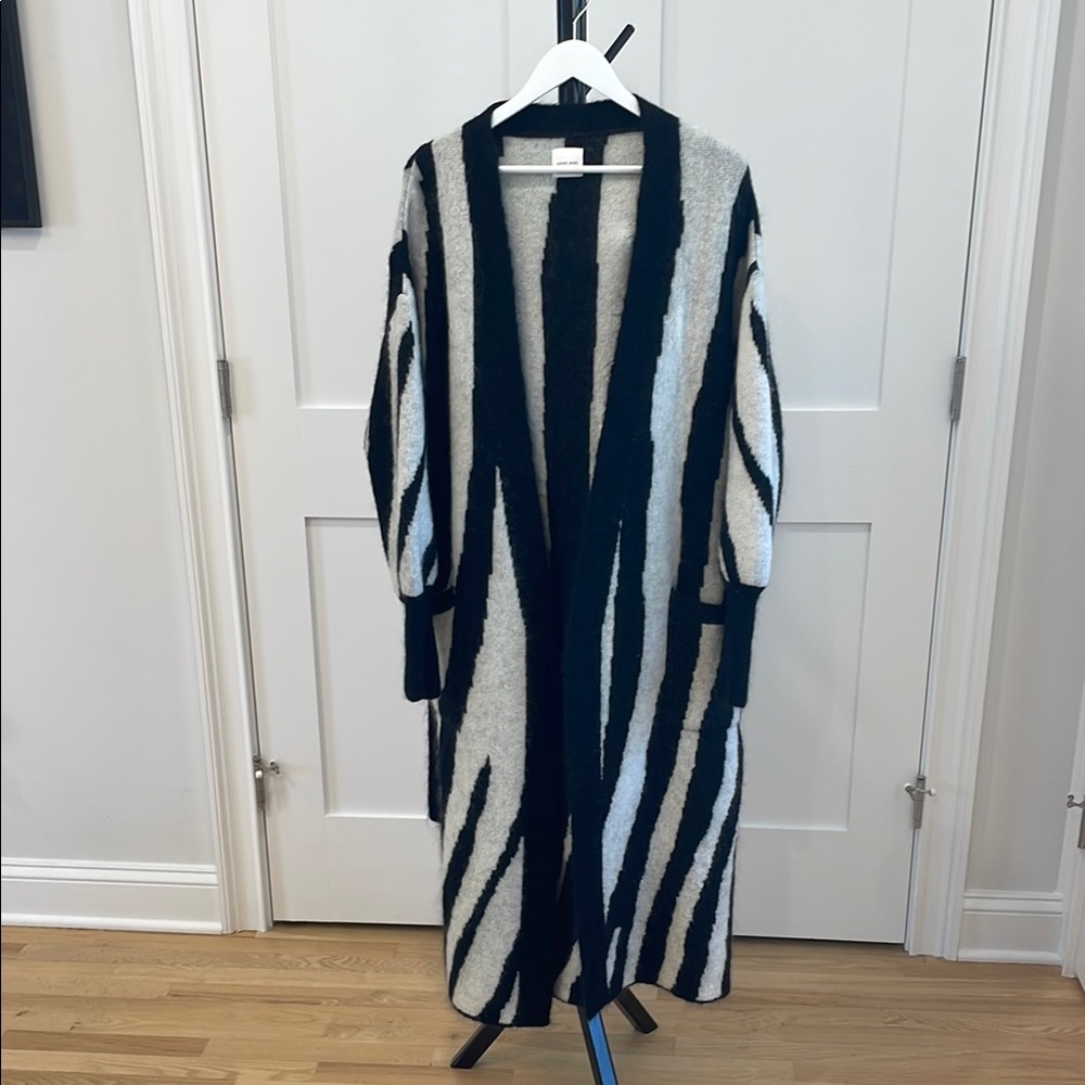 Anine Bing Black and White Striped Women's Sweater
